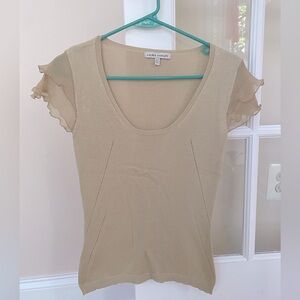 Laura Ashley - Silk Fluted Sleeve Top. Size Small.